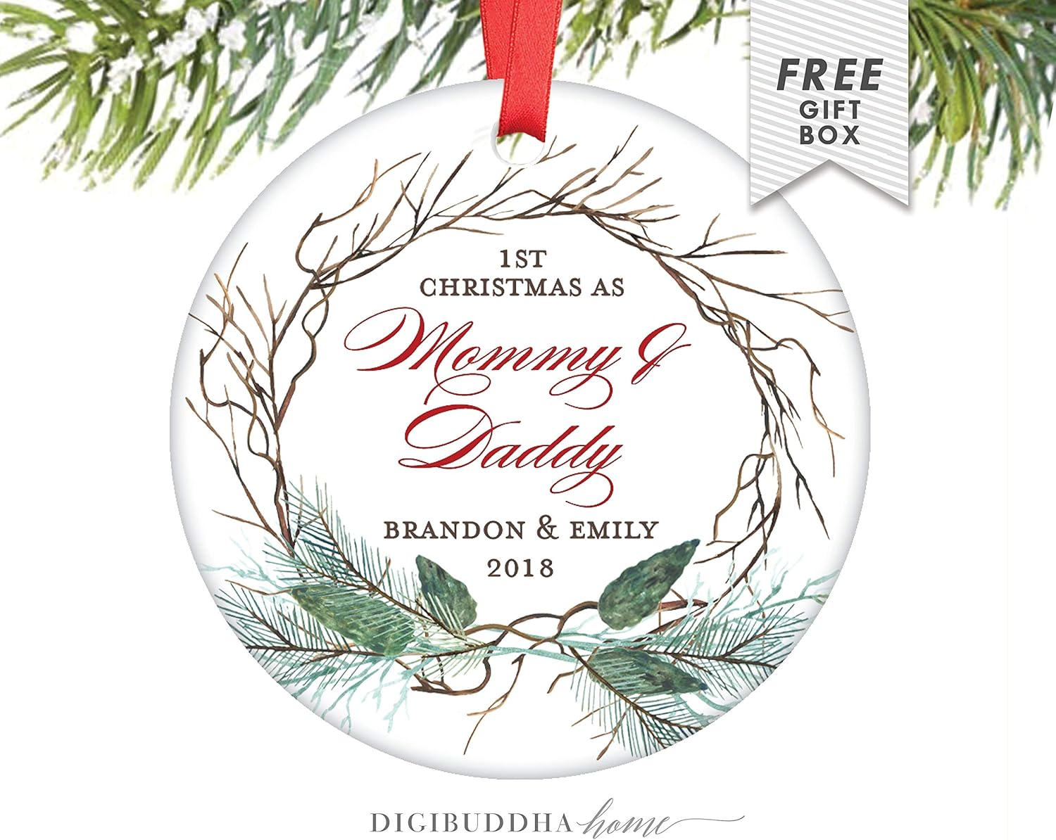 first christmas as mommy and daddy ornament