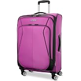 American Tourister 4 KIX 3.0 Checked-Medium Softside Expandable Luggage with 4 Spinner Wheels, Hyper Violet
