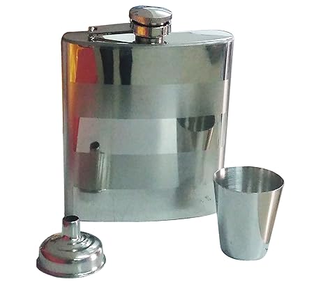 8oz Stainless Steel 304 Liquor Hip Flask/Alcoholic Beverage Holder - Hip Flask / 1 Shot Glass / 1 Funnel Set