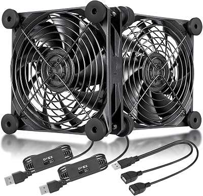 upHere 120mm USB Fan 5V 3-Speed PC Cooling for Xbox PlayStation TV Box N12U04