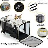 Conlun Cat Carrier Bag Soft-Sided Pet Carrier 4-Sided Mesh Grey M view 5