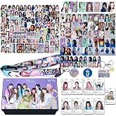 KPOPBTS TWICE THIS IS FOR Album Gift Box Merch 55 PCS Photocards Lanyard Tape Sticker, KPOP Gift Merch for Once Fans