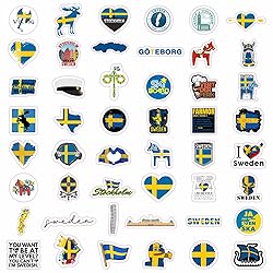 BulbaCraft Swedish Stickers for Water Bottle and