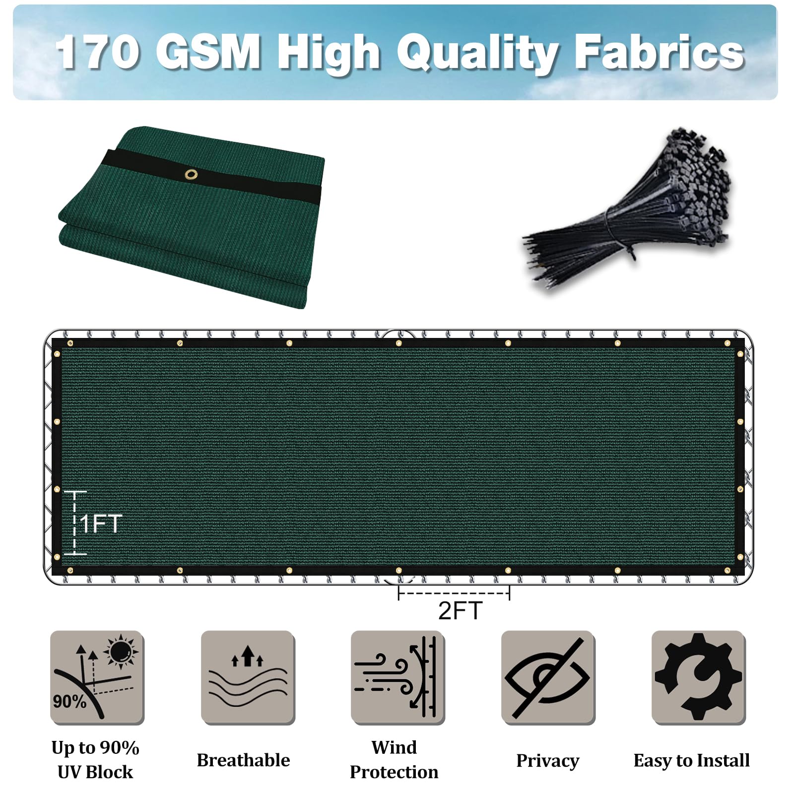 UPGRADE Privacy Fence Screen 90% Visual Blockage