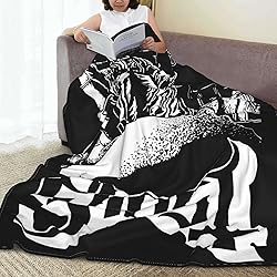 Slfkrog Ghost Flannel Throw Blanket for Couch and
