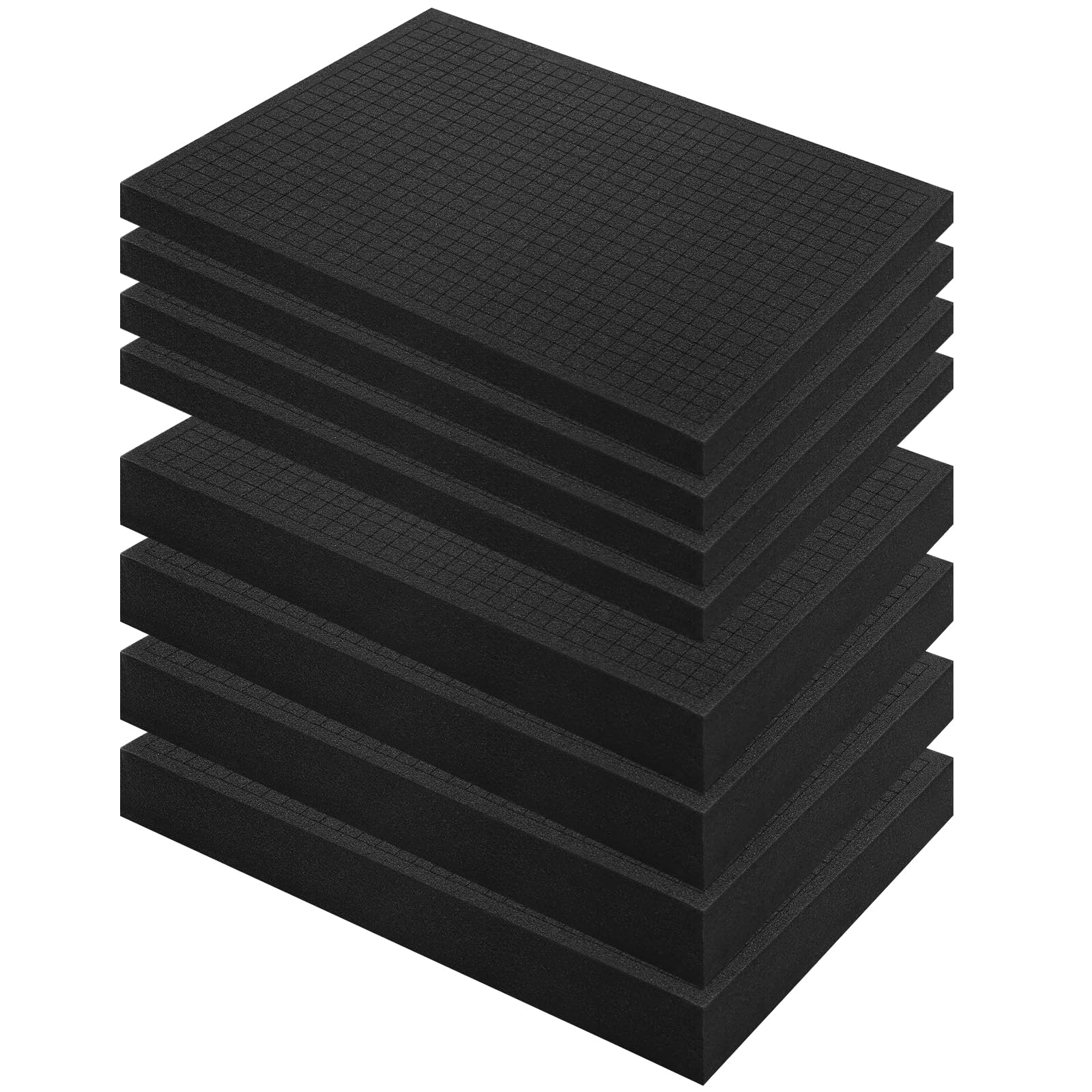 Photo 1 of Zhaoyao 8 PCS Pick and Pluck Foam Inserts, 4PCS 16" x 12" x 0.8" & 4PCS 16" x 12" x 0.4" for Pelican Cases, Board Game Boxes, Storage Drawers
