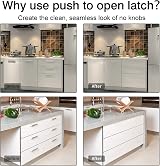 ZWFSDM Push to Open Door Catches Latches Soft Close Magnetic Cabinet Drawer view 6