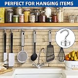 FINDMAG 6 Pack Neodymium Magnetic Hooks, Silver, 16 mm Base view 6