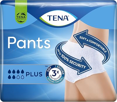 TENA Pants Plus Large Pack of 8 - Contoured Protective Briefs