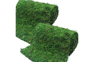FAICOIA 2 Pcs Moss Table Runner Dried Moss for Crafts Green Moss Roll for Fairy Gardens Wedding Woodland 12" x 71" Preserved Moss Mat for Table Decoration Moss Carpet for Moss Grass Wall 30x180cm