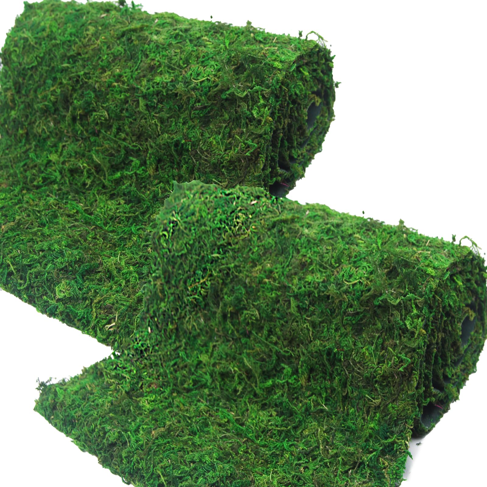 Photo 1 of ***POSSIBLY FOR PARTS/UNKNOWN DAMAGES*** FAICOIA 2 Pcs Moss Table Runner Dried Moss for Crafts Green Moss Roll for Fairy Gardens Wedding Woodland 12" x 71" Preserved Moss Mat for Table Decoration Moss Carpet for Moss Grass Wall 30x180cm