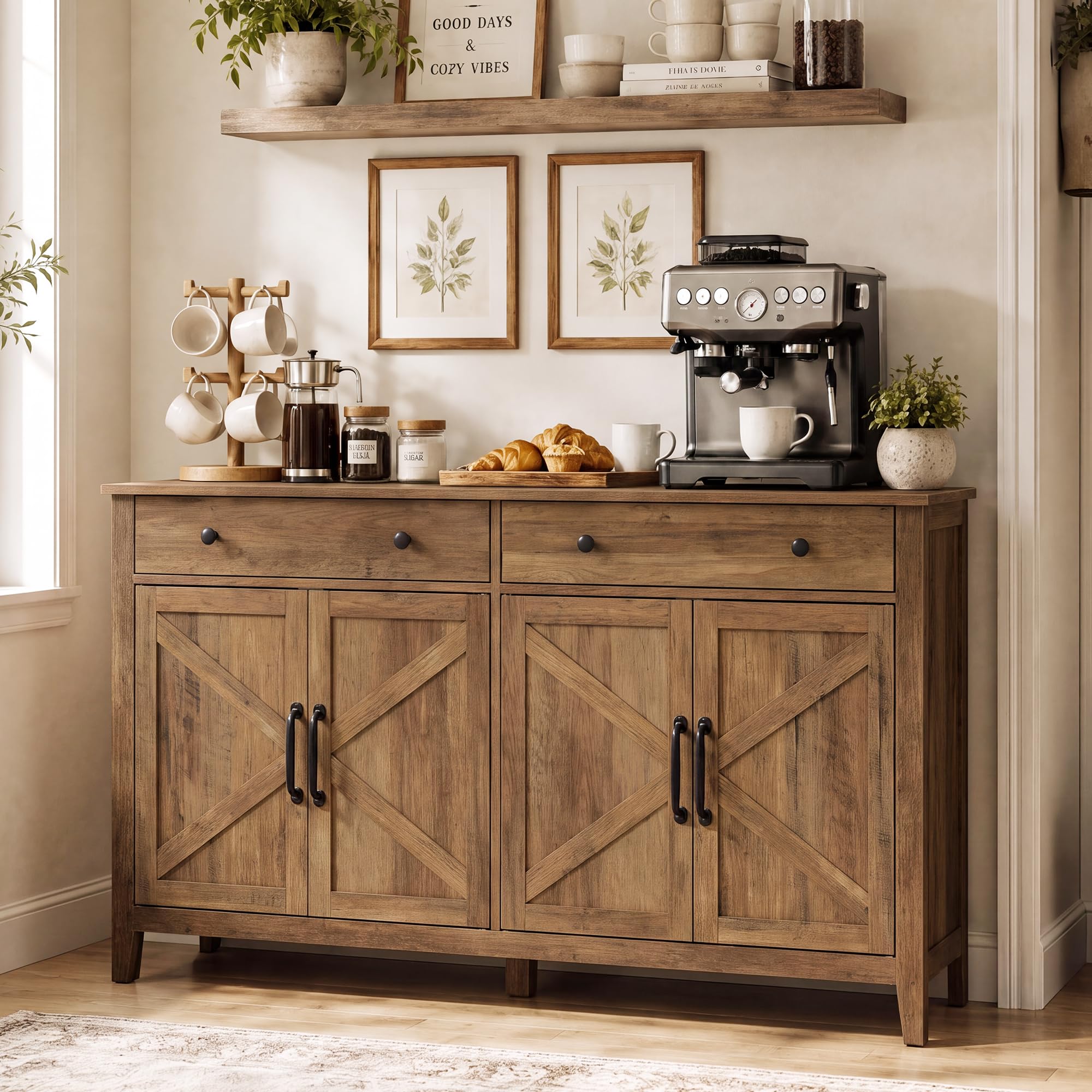 Rustic Honey Brown Farmhouse Charm