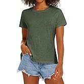 Stelle Women T Shirts Crew Neck Short Sleeve Shirts Modal Soft Summer Classic Fit Tees