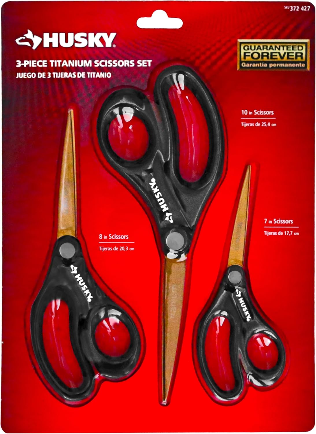 Husky 3 piece Titanium Scissors Set Amazon.ca Office Products