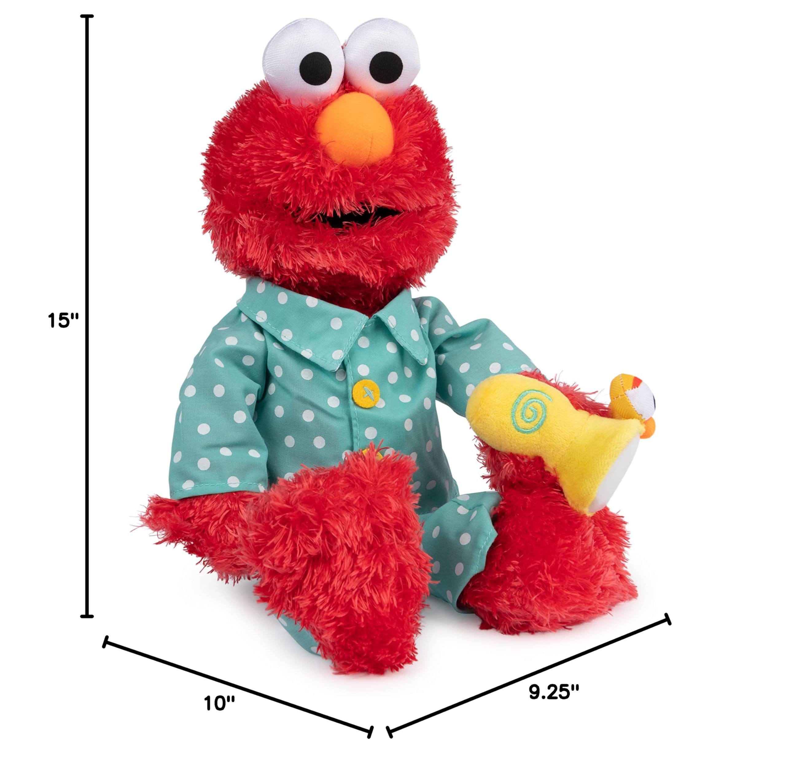 GUND Sesame Street Official Bedtime Elmo Muppet Plush, Premium Glow-in-The-Dark Plush Toy for Ages 1 & Up, Red, 12”
