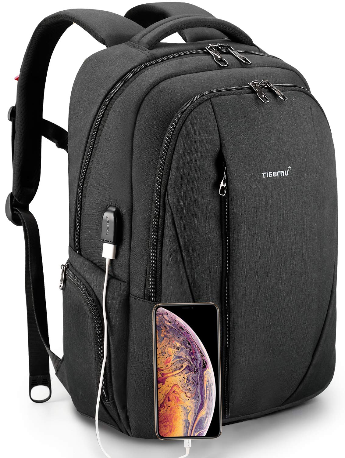 Tigernu Laptop Backpack Business with USB Charging Port Computer