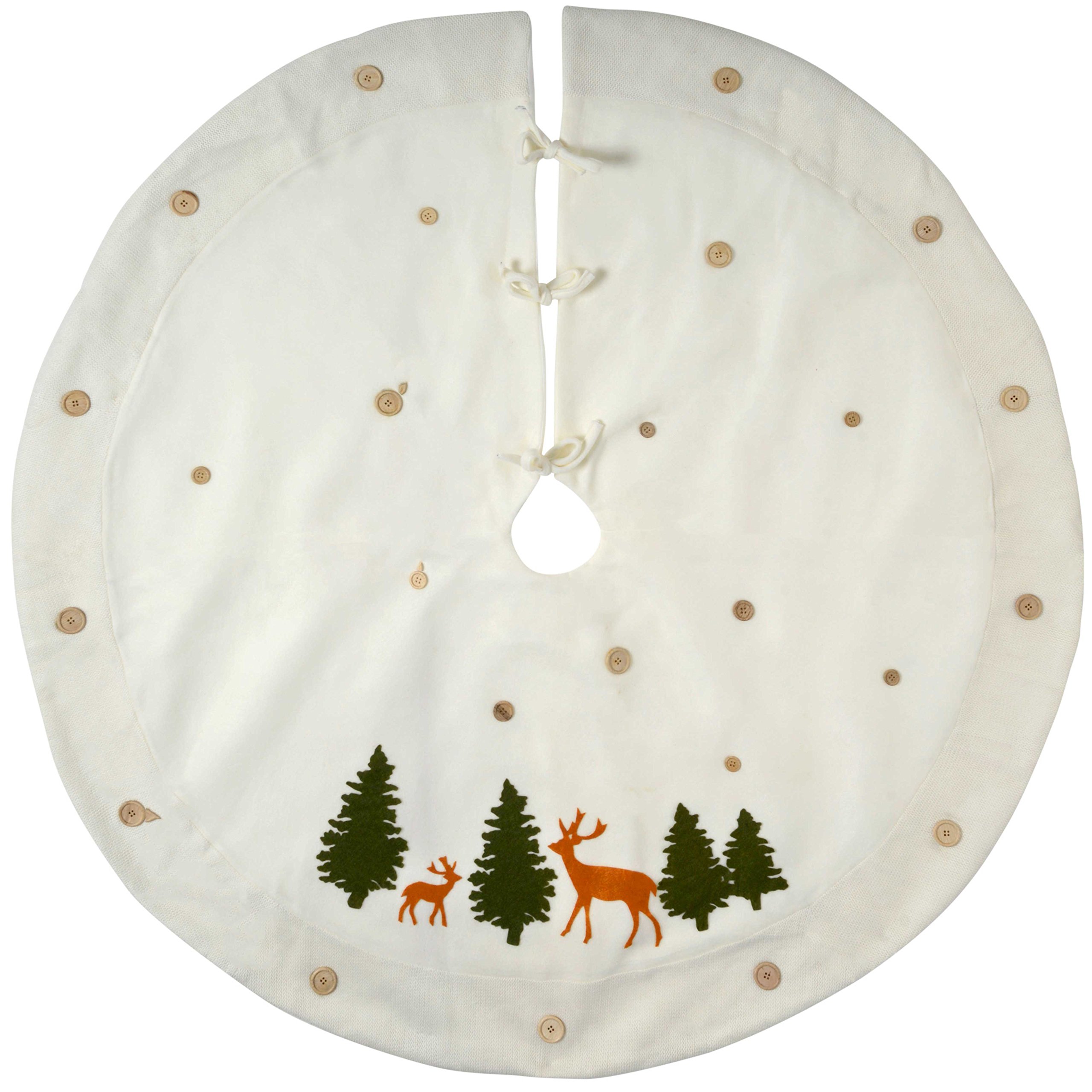 WeRChristmas Christmas Tree Skirt Decoration, 122 cm - Large, White