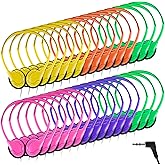 Yunsailing 30 Pack Bulk Over Ear Headphones Set On Ear Headsets Earphones with Adjustable Headband and 3.5mm Plug for Group Learning, Computer Lab, Library, Online Lesson (Bright Color)