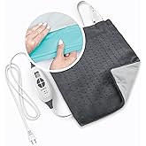Pure Enrichment® PureRelief® Duo 2-in-1 Heating Pad with Removable XL Hot/Cold Gel Pack, Soft Microplush Pad Warms Up in Seconds, Ideal for Back Pain, Cramps, & Muscle Aches in Legs & Shoulders (Gray)