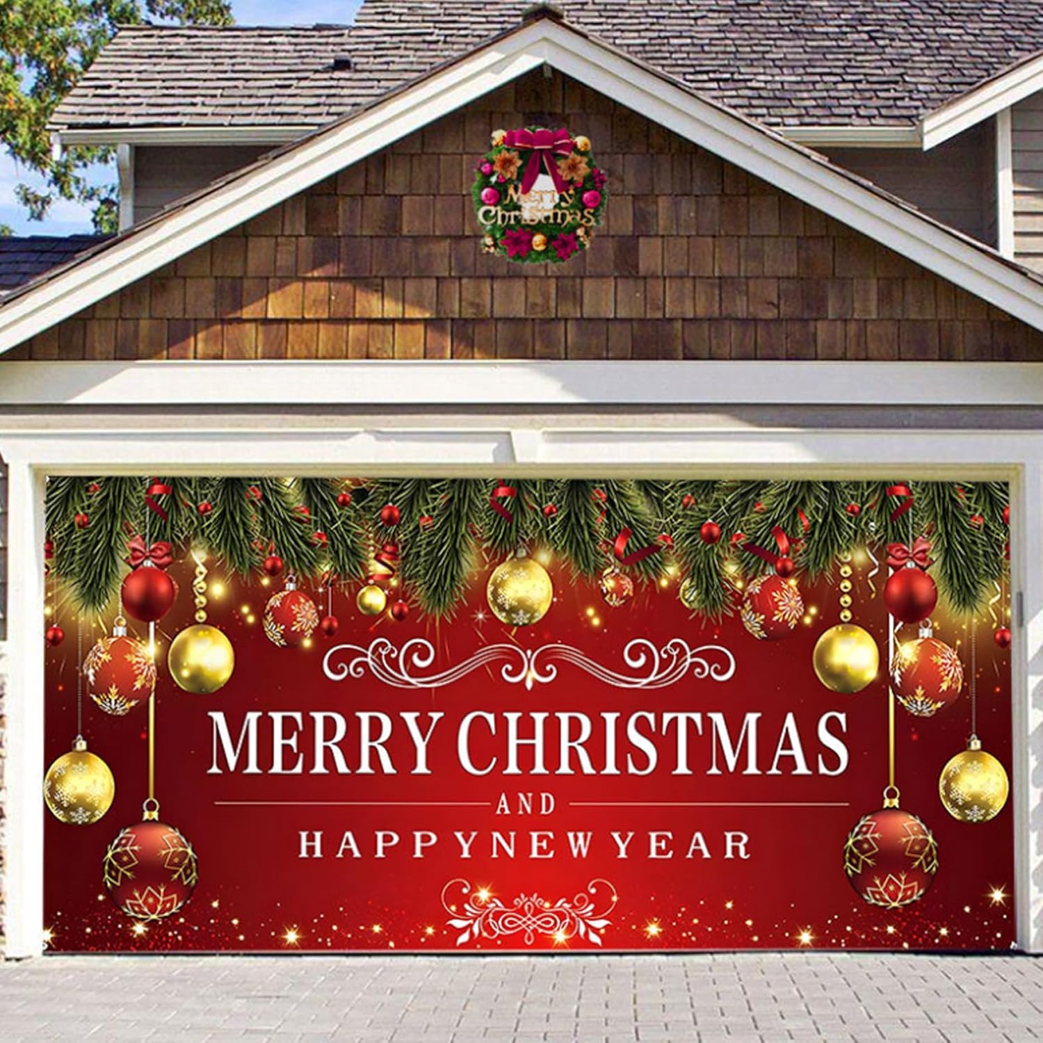 Garage Door Decorations - Christmas Garage Door Banner 7 x 16 ft Christmas Garage Door Decorations Large 