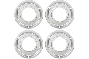 KITCHEN BASICS 101 Made in the USA 5303131115, 540T014P01 and RGP 300 Replacement Round Range Gas Stove Drip Pans for Frigidaire and Tappan, 4 Pack