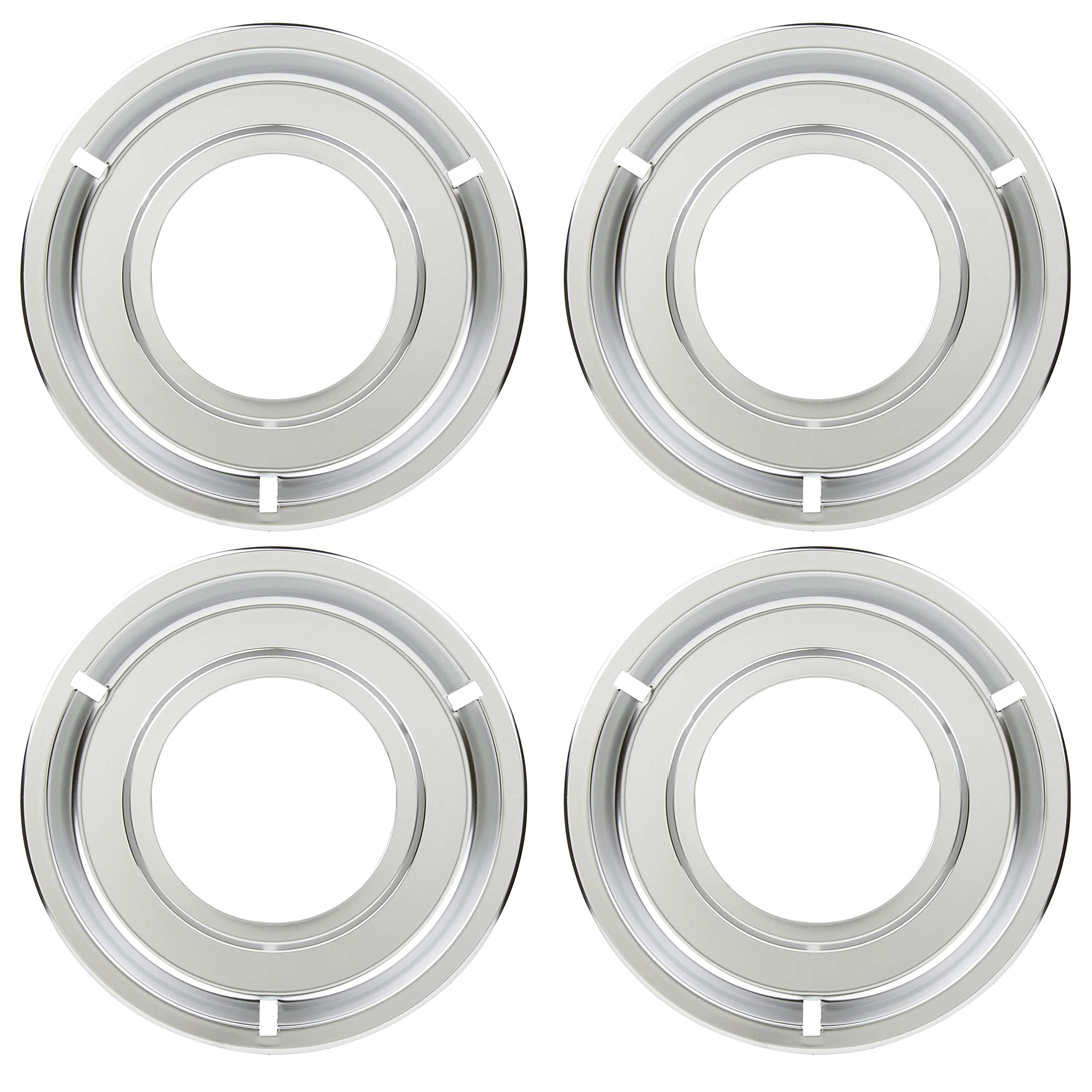 Photo 1 of KITCHEN BASICS 101 Made in the USA 5303131115, 540T014P01 and RGP 300 Replacement Round Range Gas Stove Drip Pans for Frigidaire and Tappan, 4 Pack