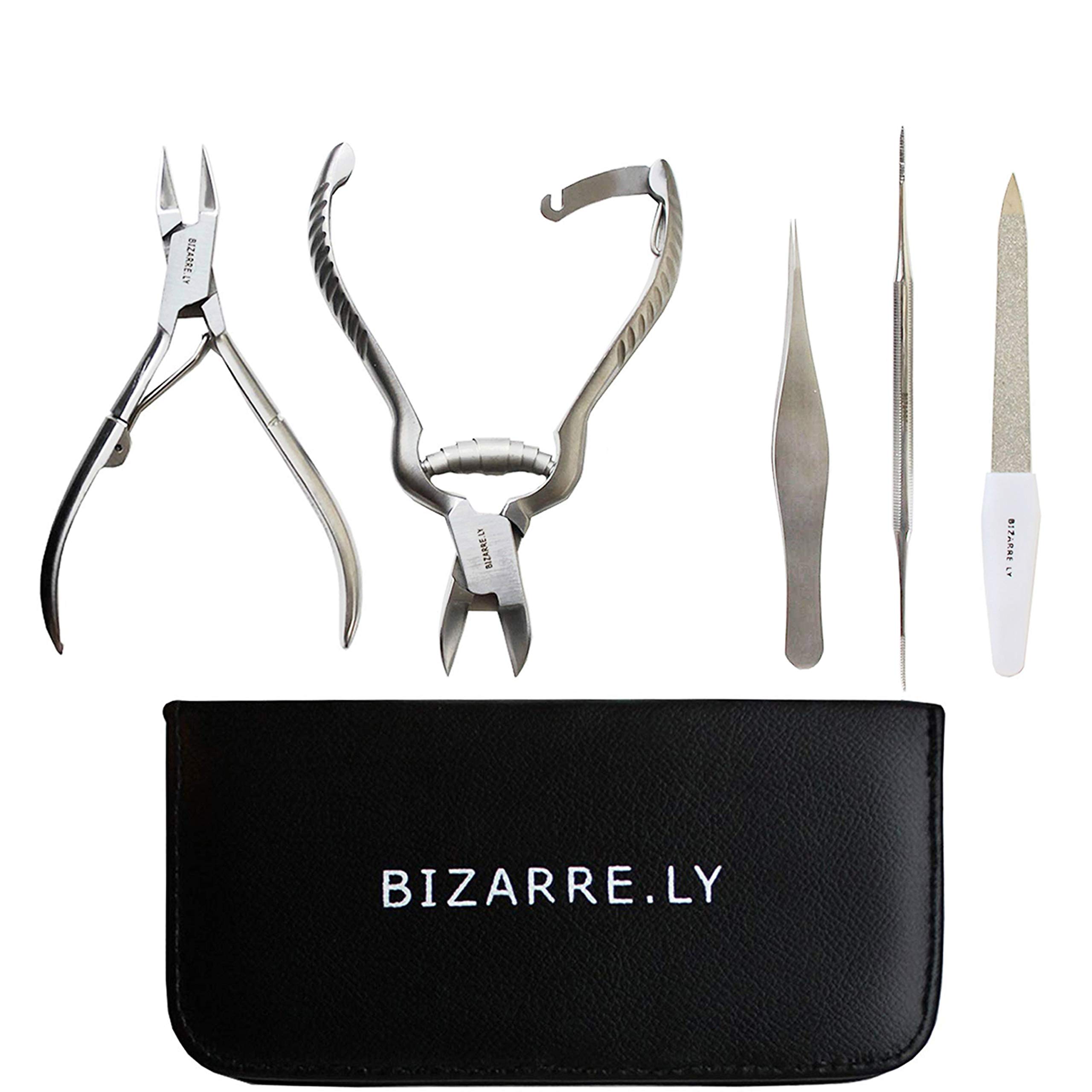 Ingrown Toenail Kit (5 Pcs) 2 Nail Clippers, 1 Precision Tweezers, 1