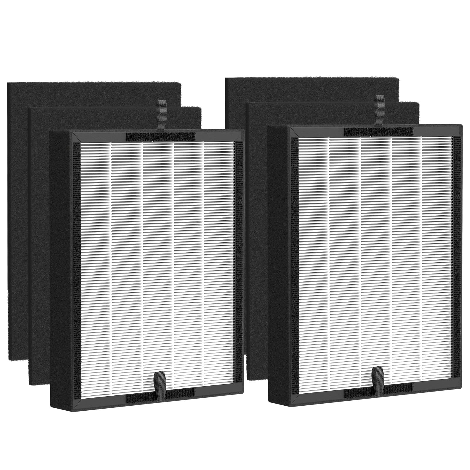 Photo 1 of 45i Replacement Filter Compatible with A-len BreatheSm-art Flex Bh400 & 45i Pure Air Purifier, Compared # B4-Fresh/FL40-Silver-Carbon, 2 Pack 3-in-1 HEPA Filter + 4 Pcs Activated Carbon Pre Filter