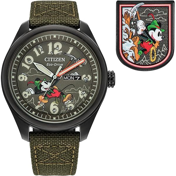 Amazon.com: Citizen Men's Eco-Drive Hometown Mickey Mouse, Brown