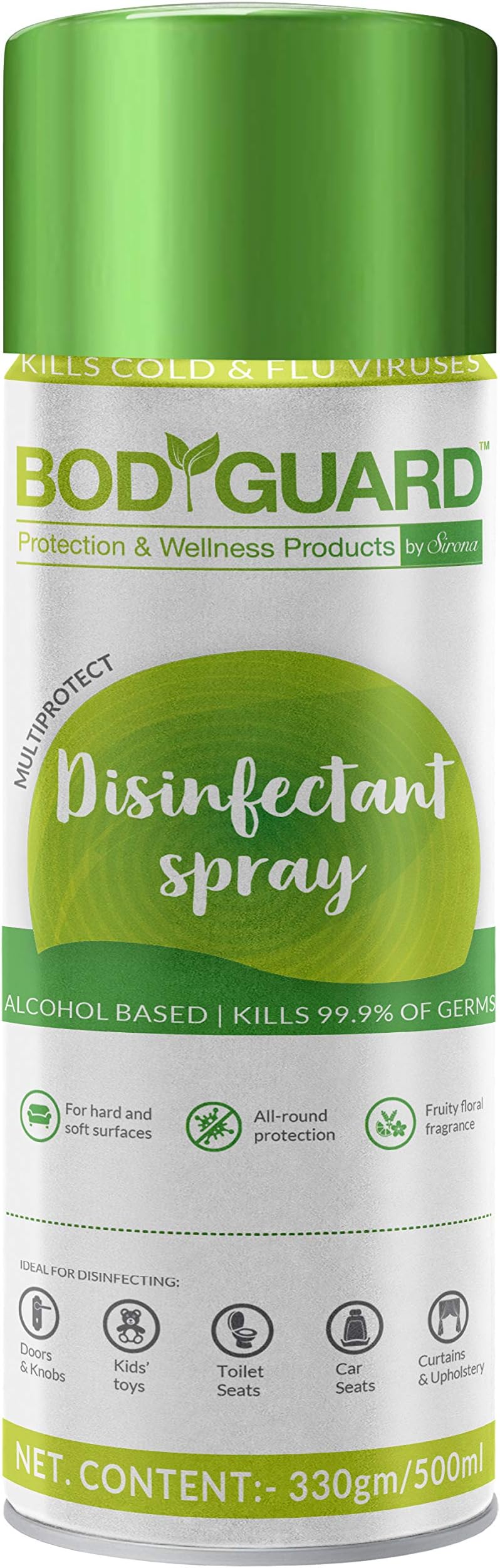 Bodyguard Multipurpose Alcohol Based Disinfectant Spray - 500 Ml