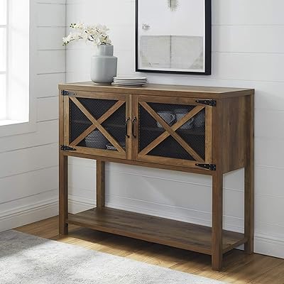 Walker Edison Industrial Modern Farmhouse Buffet Sideboard Cabinet