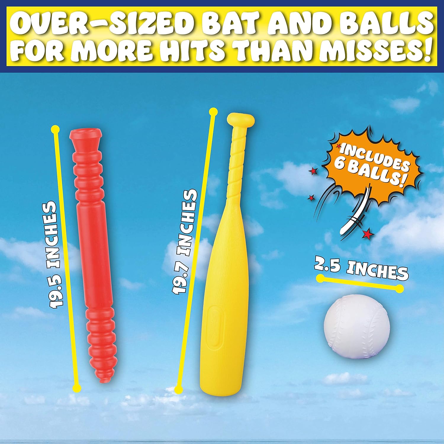 BIBTEE T Ball Set for Toddlers - Kids tball Set for Toddlers from 3 Year olds and up - Fun Toddler t Ball Set That Keeps Kids Active, and is Also Safe and Enjoyable - Includes 6 Balls: Toys & Games