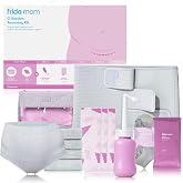 Frida Mom C-Section Recovery Must Have Kit for Labor, Delivery &amp; Postpartum | Includes Socks, Peri Bottle, Disposable Underwear, Support Binder, Shower Wipes, Scar Patches &amp; Bag