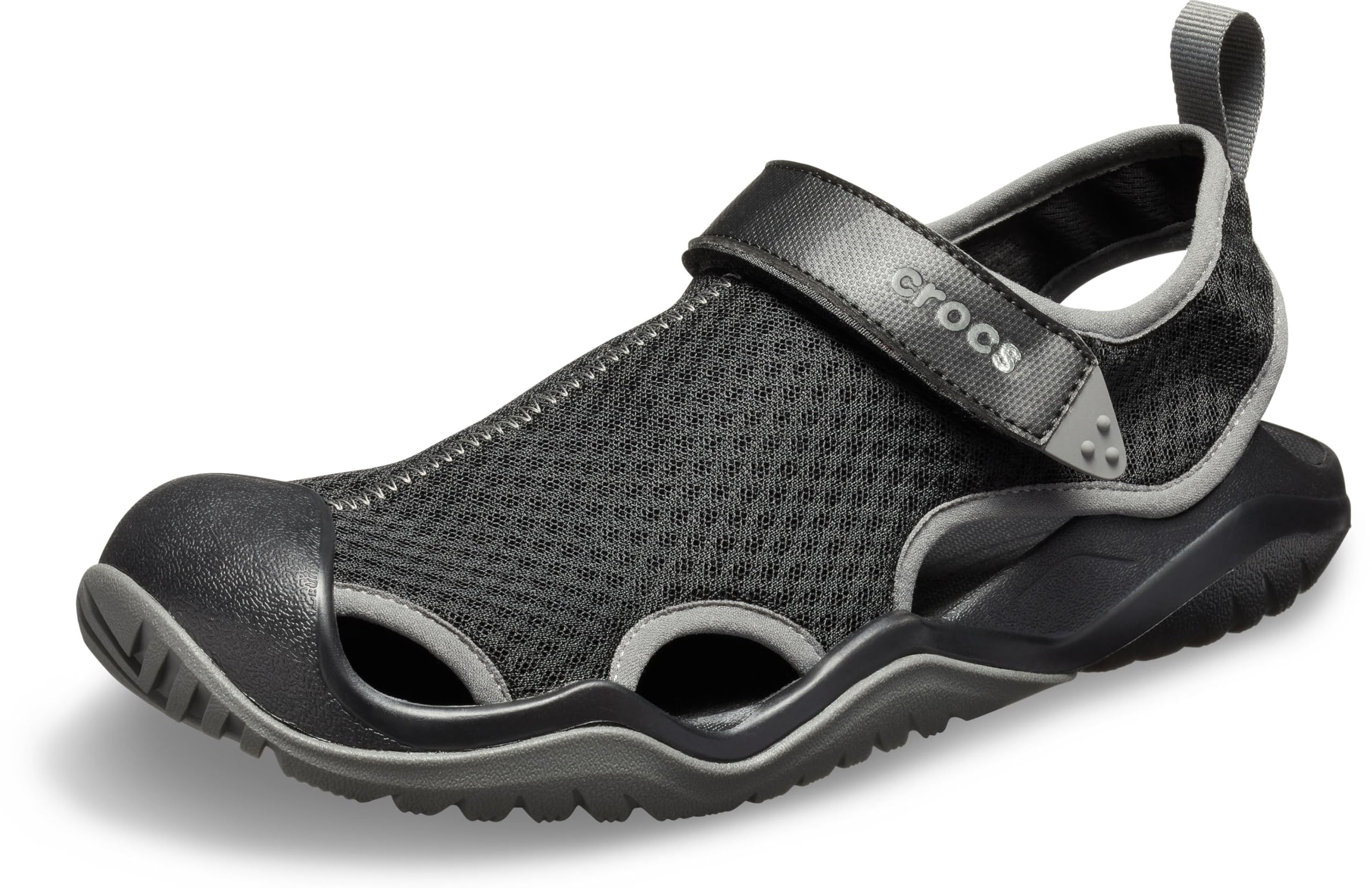 Photo 1 of Crocs Swiftwater Mesh Deck Sandal Black 9 M