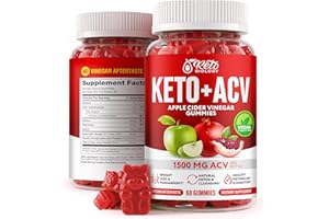 KETO BIOLOGY Keto ACV Gummies 1500 mg - ACV Keto Gummies for Weight Loss & Detox - Vegan Apple Cider Vinegar Gummies for Ketosis, Metabolism & Energy - AC Keto, 60 Gummies