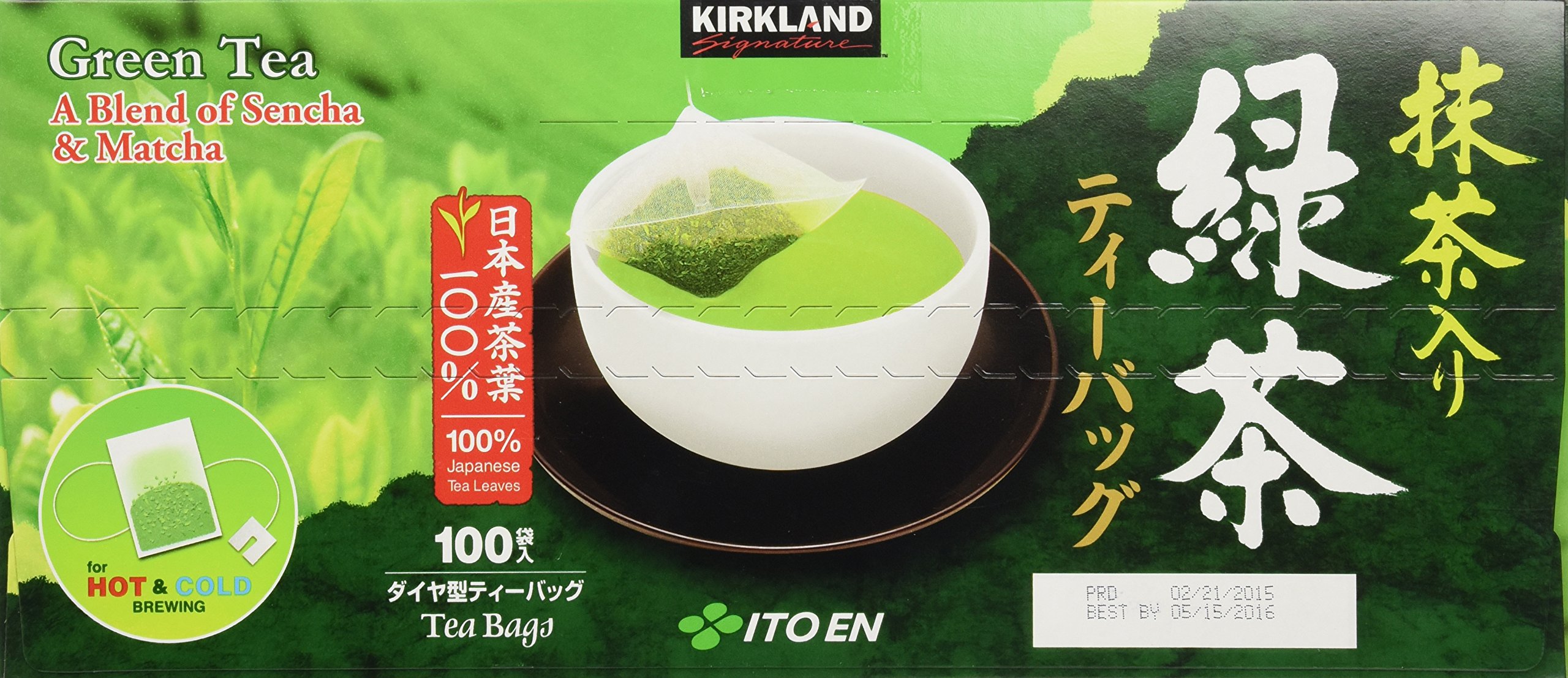 Kirkland Signature Ito En Matcha Blend (Green Tea), 100 Japanese Green