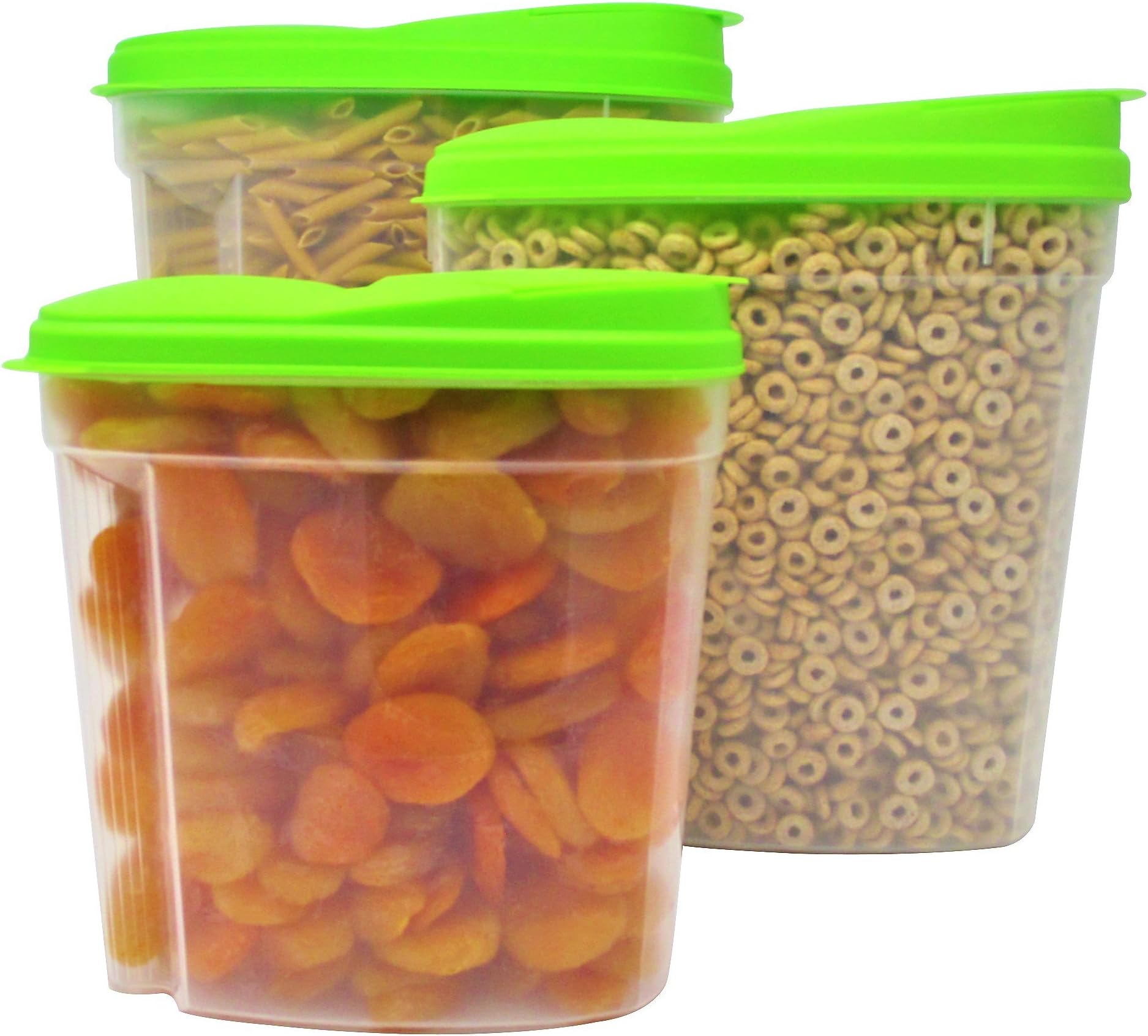 MerrySOUL | Cereal Storage Container | Dry food Storage Containers with Lids | Cereal Dispenser | BPA Free Plastic | Dishwasher Safe | Set of 3 Sizes 51 OZ (1.5L), 105 OZ (3.1L), 182 OZ (5.4L)