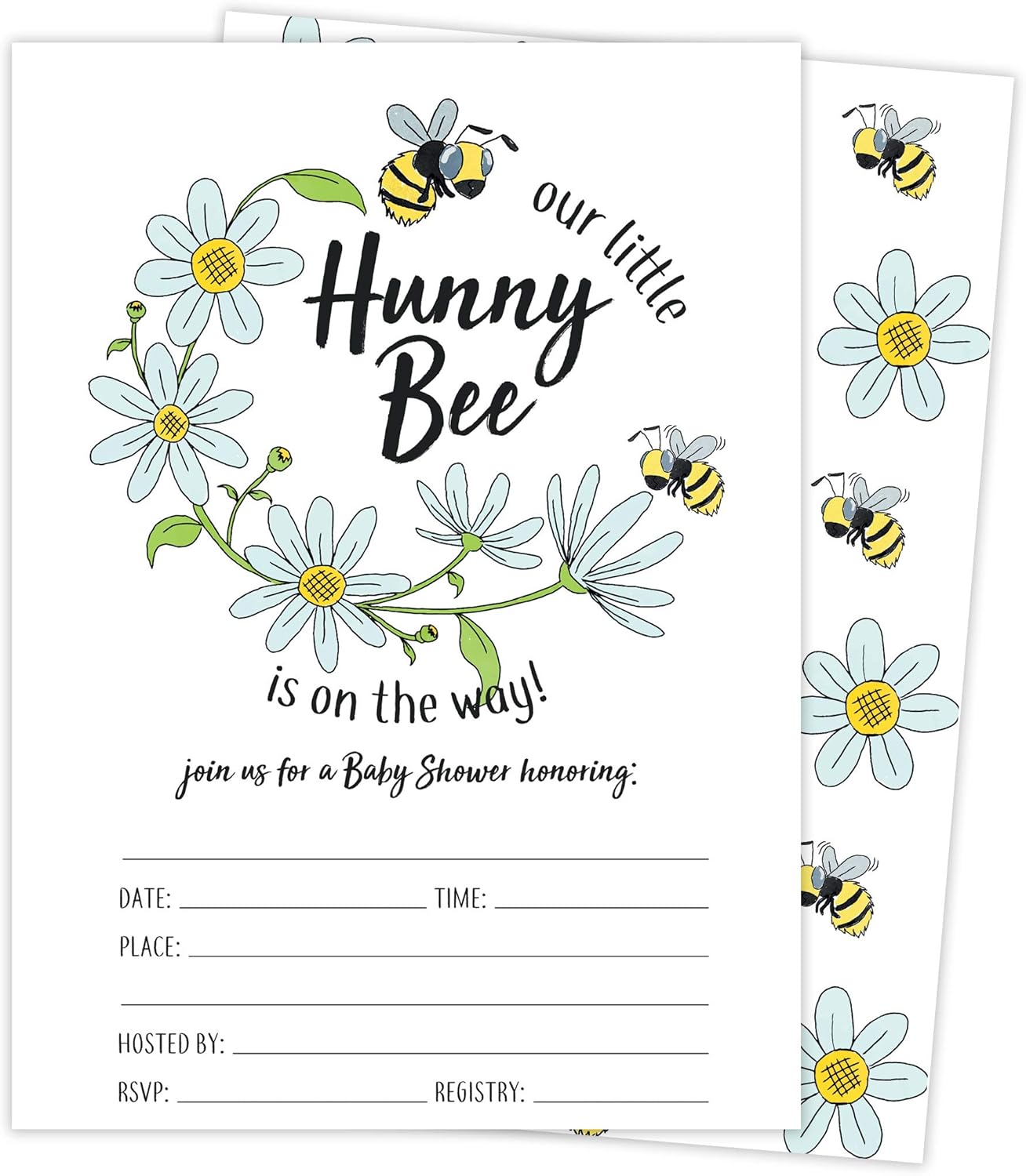 bumble bee baby shower evite