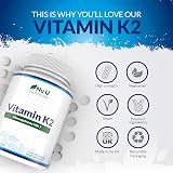 Nu U Nutrition Vitamin K2 MK7 200mcg 365 Tablets Vegan UK Made 1 Day view 6