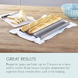 Chicago Metallic Commercial II Perforated Baguette Pan 3 Cavity 15 inch Aluminum view 3