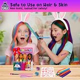 Purple Ladybug Hair Chalk 12 Vibrant Colors Glitter Tattoos Kids Girls Gift view 2
