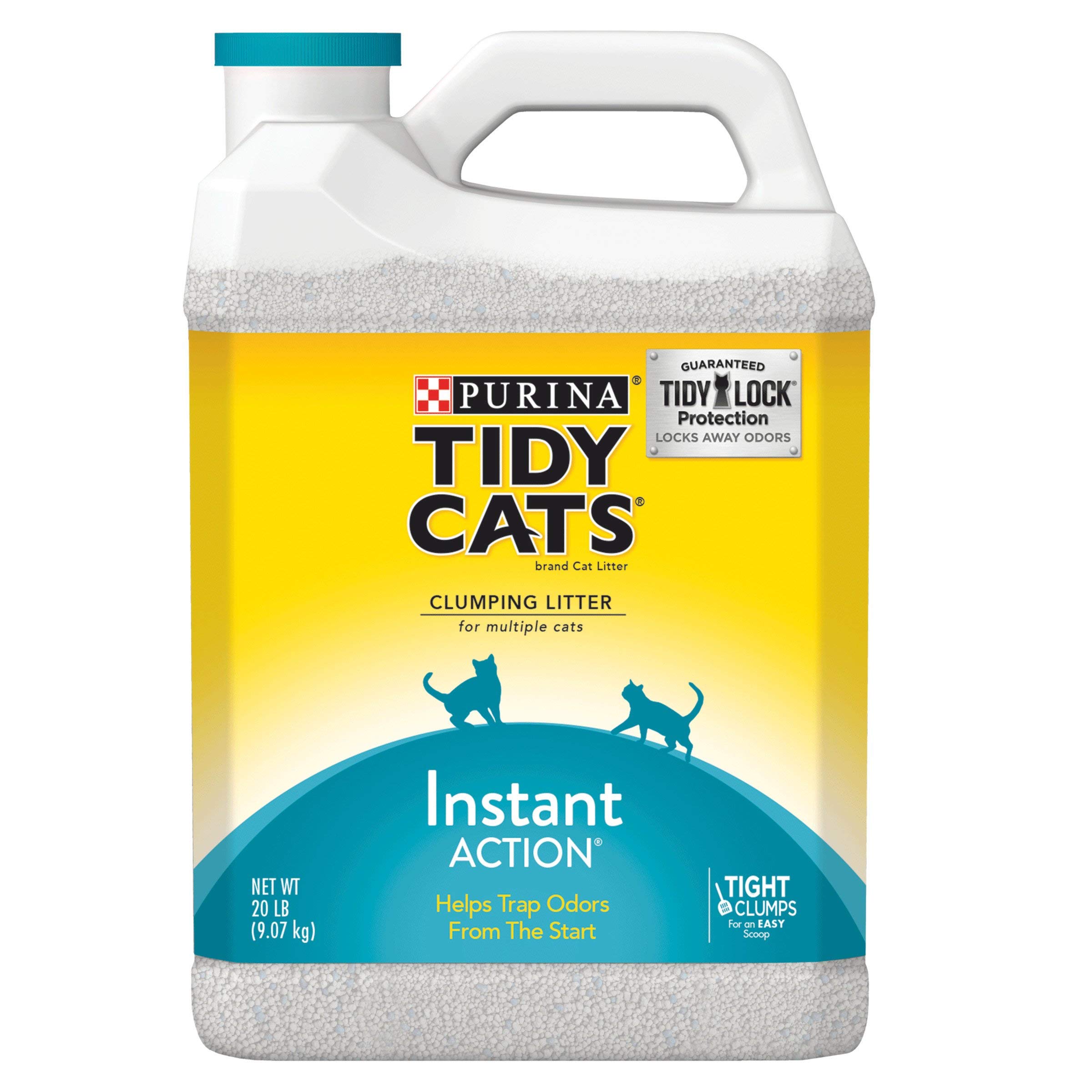 Purina Tidy Cats Clumping Cat Litter; Instant Action Multi Cat Litter - (2) 20 lb. Jugs (Premium Pack)