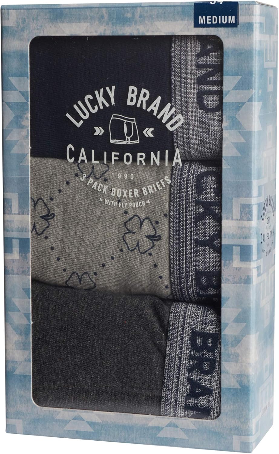 Lucky Brand Men's Cotton Boxer Briefs (3 Pack) at  Men’s Clothing store