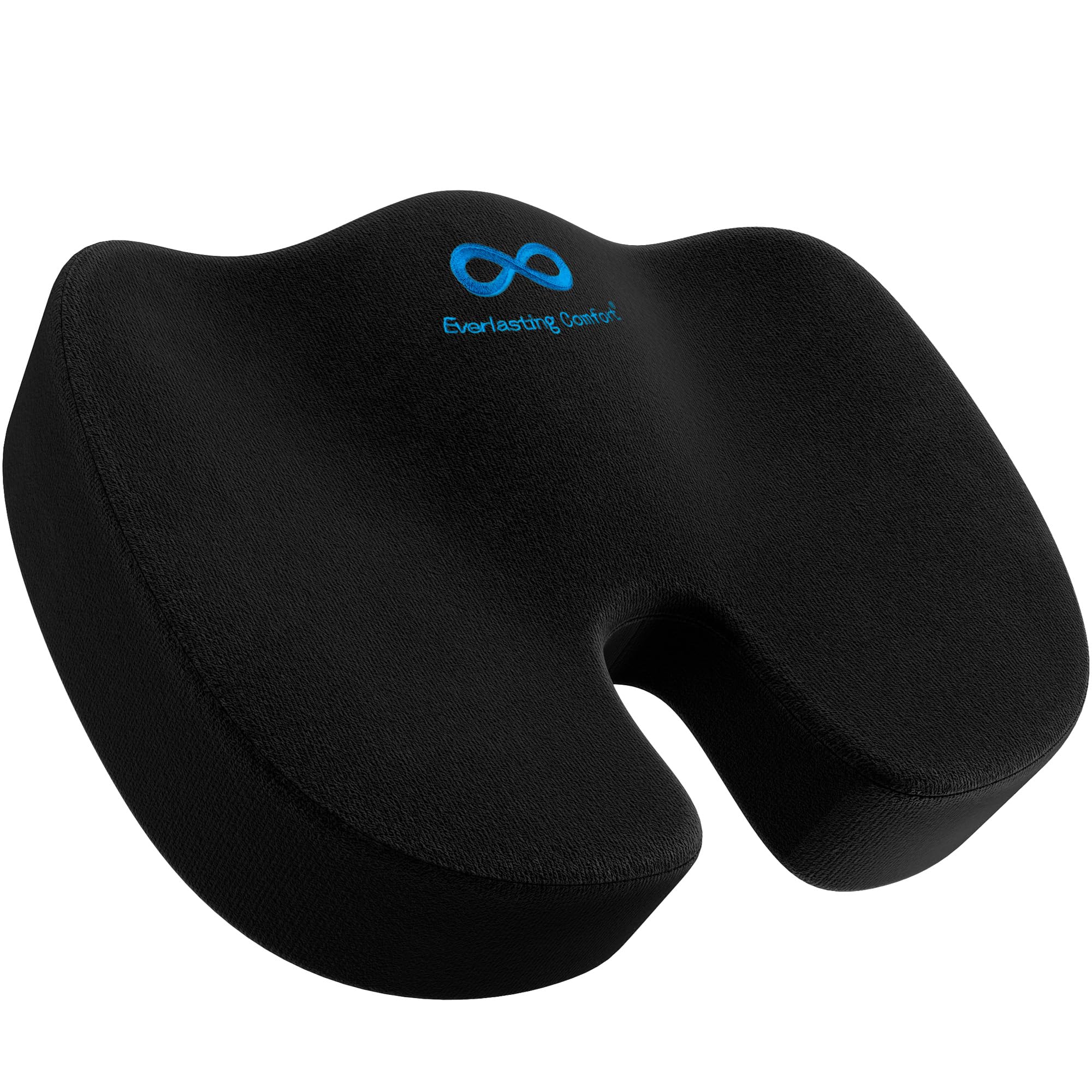 Photo 1 of Everlasting Comfort Doctor Recommended Memory Foam Seat Cushion for Office Chairs & Car Seat - Ergonomic Office Desk Accessories for Tailbone Pain Relief, Sciatica & Back Support