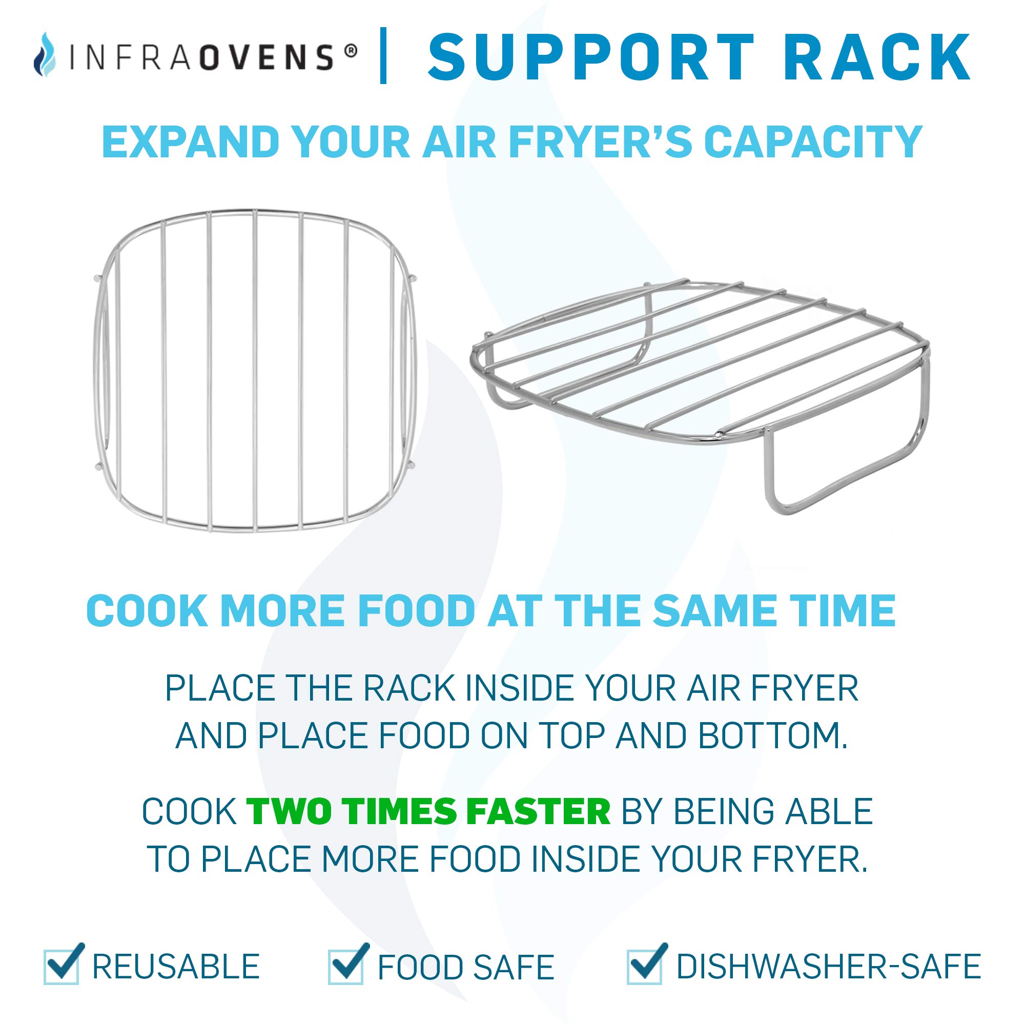 Air Fryer Rack and Grill Pan Accessories Compatible with NuWave