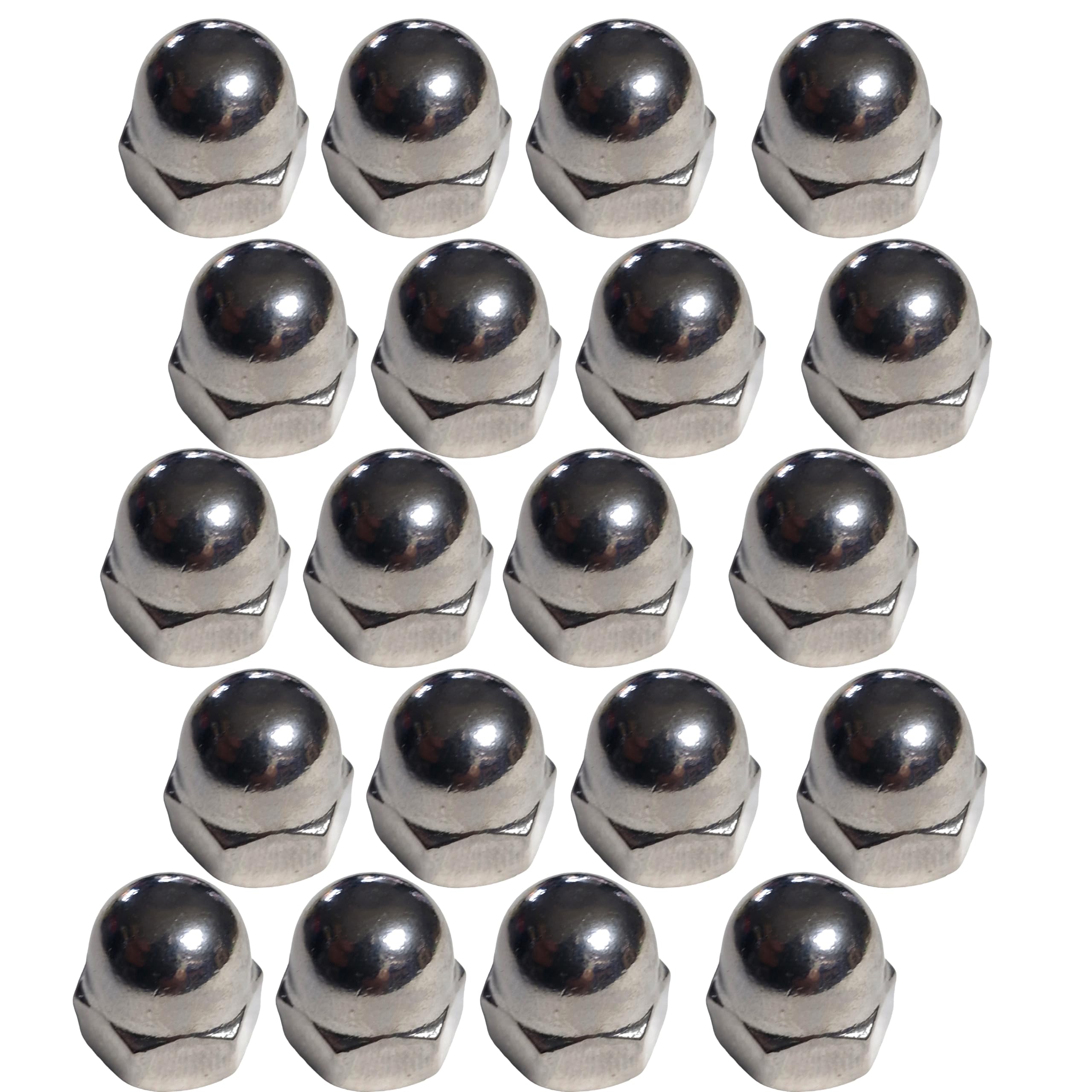 M5 Dome Nuts Marine Grade Acorn Style in A4 Stainless Steel 316 – Corrosion Resistant Fasteners (Pack of 20)