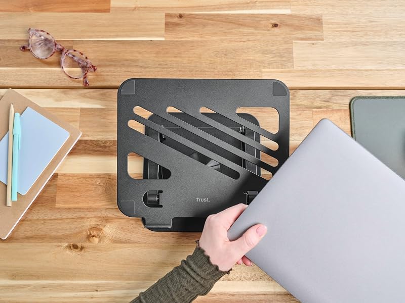 Zeff Höhenverstellbarer Laptop Ständer für Laptop 16 Zoll, Schwarz