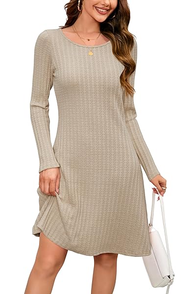 chinese dress ladies Beige Mock Neck Ribbed Maternity Sweater Dress – PinkBlush