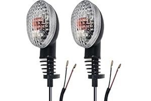 VRWEARE Motorcycle Turn Signal Indicator Light Compatible with KAWASAKI EX250R NINJA 250 250R KLX250S KLX250SF VN650 Vulcan S Front/Rear Blinker Lamp (Transparent shell)
