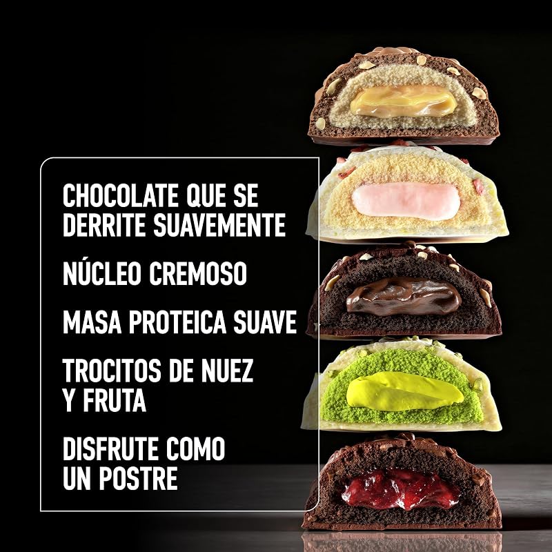 Designer Bar Box, Bolacha de Chocolate Branco Preto, 12 x 45 g, o snack ideal com até 14 g de proteína por barra, feita na Alemanha